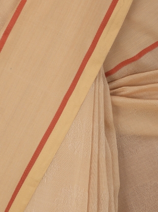 Beige Tangail Cotton Baluchari Saree