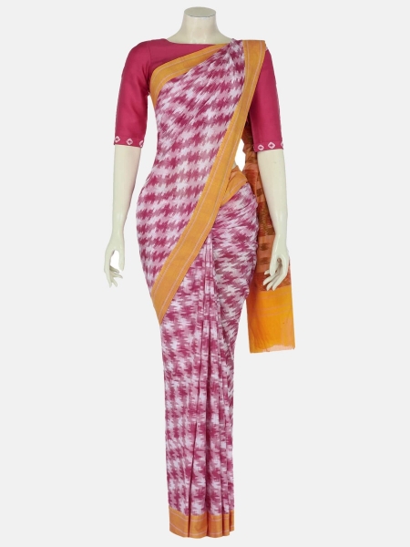 Mauve Textured Pabna Cotton Saree