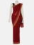 Red Printed and Embroidered Cotton Saree