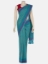 Turquoise Printed Cotton Saree