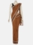 Brown Printed Cotton Saree