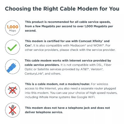 Picture of Motorola Ultra Fast DOCSIS 3.1 Cable Modem