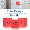 Picture of Philips 3-Outlet Grounded Cube Tap 6 Pack Choose Color