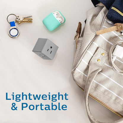 Picture of Philips 3-Outlet Grounded Cube Tap 6 Pack Choose Color