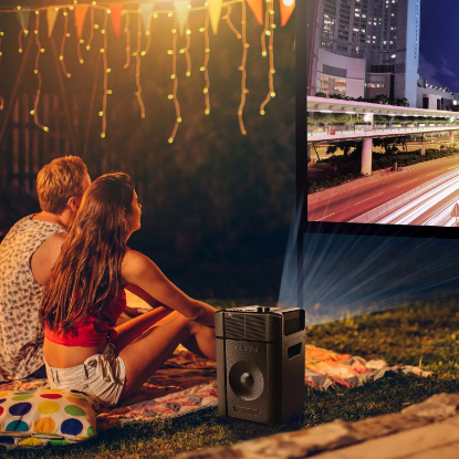 Picture of ION Projector Deluxe Speaker Battery/AC Powered Indoor/Outdoor Projector with Powerful Speaker