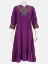 Purple Erri Embroidered Cotton Kurta