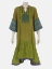 Olive Printed and Embroidered Cotton Kurta