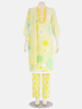 Pale Yellow Printed and Embroidered Viscose Shalwar Kameez Set