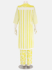 Pale Yellow Printed and Embroidered Viscose Shalwar Kameez Set