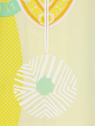 Pale Yellow Printed and Embroidered Viscose Shalwar Kameez Set