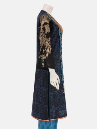 Black Wax Dyed and Embroidered Cotton Shalwar Kameez Set