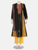 Maroon Printed and Embroidered Cotton Kameez Set