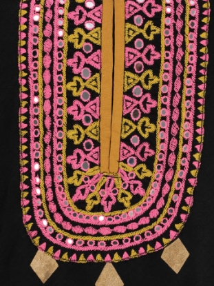 Maroon Printed and Embroidered Cotton Kameez Set