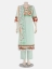 Mint Green Printed and Embroidered Viscose-Cotton Kameez Set