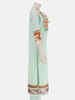 Mint Green Printed and Embroidered Viscose-Cotton Kameez Set