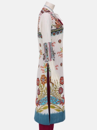 White Printed Handloom Cotton Shalwar Kameez Set