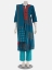Blue Printed and Embroidered Viscose-Cotton Shalwar Kameez Set