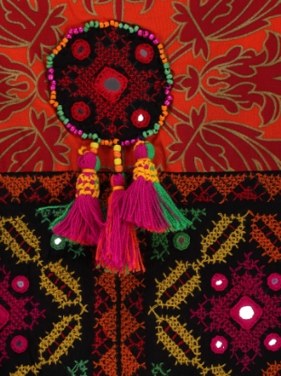 Purple Printed and Embroidered Viscose-Cotton Shalwar Kameez Set