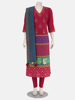 Red Printed and Embroidered Cotton Shalwar Kameez Set