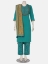 Turquoise Embroidered Mixed Viscose Shalwar Kameez Set