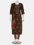 Brown Embroidered Mixed Endi Silk Shalwar Kameez Set