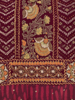 Maroon Printed and Erri Embroidered Silk-Cotton Kameez Set