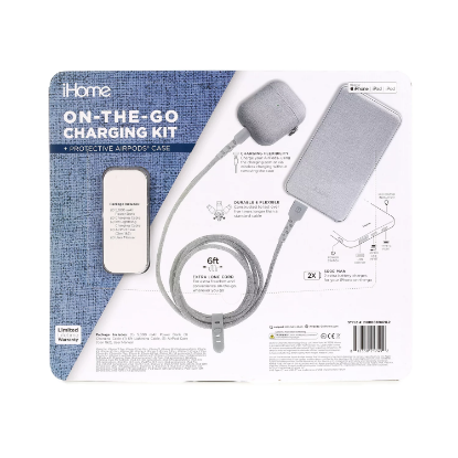 Picture of iHome On the Go 3-Piece Charging Bundle with Bonus AirPods Case - Various Colors