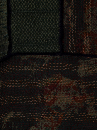 Olive Green Printed and Embroidered Silk HERSTORY Shalwar Kameez