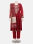 Red Printed and Embroidered Silk-Muslin Shalwar Kameez Set