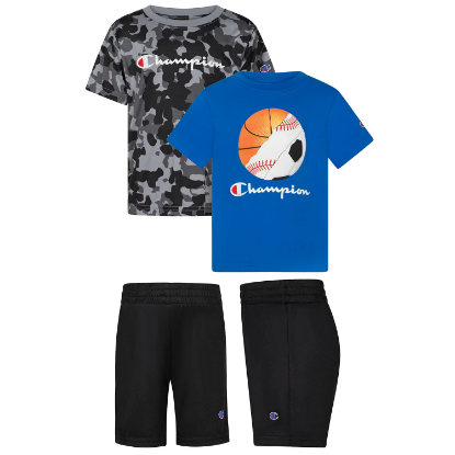 Champion 3-Piece Boys' Shirt and Short Set
