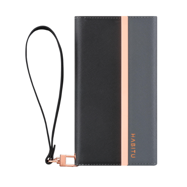 Picture of HABITU iPhone 12 - Eris Tri-Fold Wallet Case - Vegan Leather 2-in-1 Magnetic Folio with Removable Case & Card Pockets (Various Colors)