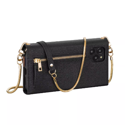 Picture of HABITU iPhone 11 Pro Max - Selene Crossbody Wallet Case - Vegan Leather Wallet Crossbody Bag with Mirror Card Slots & 2 in 1 Removable Magnetic Case (Choose Color)