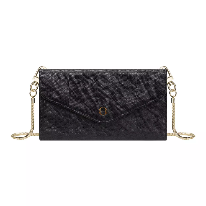 Picture of HABITU iPhone 12 Pro Max - Selene Crossbody Wallet Case - Black Vegan Leather Wallet Crossbody Bag with Mirror Card Slots & 2 in 1 Removable Magnetic Case