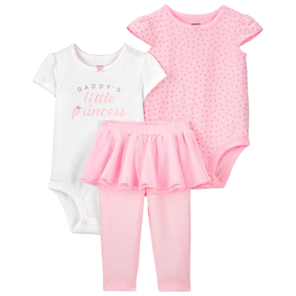 Carter's Girls' 3-Piece Bodysuit Pant Set