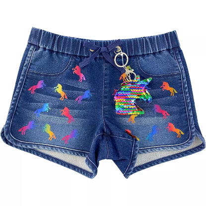 Member's Mark Girls 2pk Knit Denim Shorts