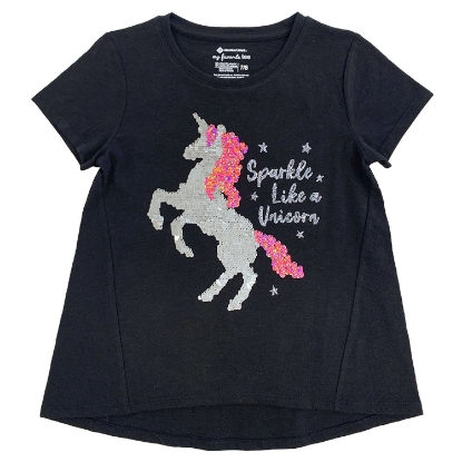 Member's Mark Girl's 2pk Flip Sequin Tee