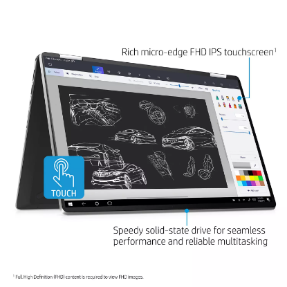 Picture of HP - Pavilion x360 - 14" Full HD Touchscreen 2-in-1 Laptop - 10th Gen Intel Core i5 Processor - 8GB Memory - 512GB Solid State Drive - Backlit Keyboard - 2 Year Warranty Care Pack - Windows 10 Home