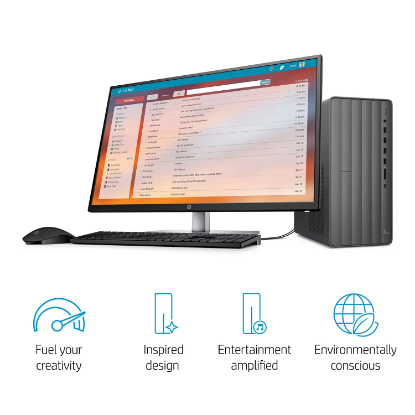 Picture of HP - ENVY - 32" Desktop Bundle - 10th Gen Intel Core i7 - 8GB RAM + 16GB Intel Optane Memory - 1TB HDD - USB Black Wired Keyboard and Mouse Combo - 2 Year Warranty Care Pack - Windows 10 Home