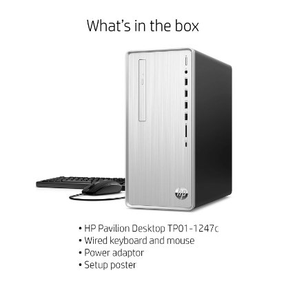 Picture of HP - Pavilion - Desktop Tower - 10th Gen Intel Core i5 - 8GB RAM + 16GB Intel Optane Memory - 1TB HDD - USB Black Wired Keyboard and Mouse Combo - 2 Year Warranty Care Pack - Windows 10 Home