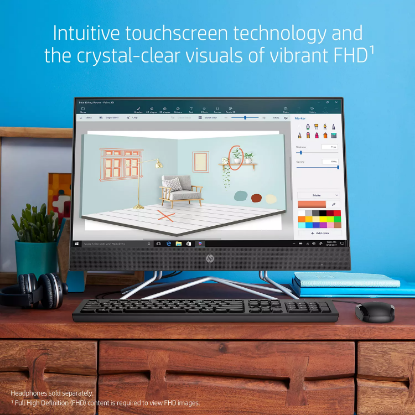 Picture of HP - 23.8" Full HD Touch All-in-One - 10th Gen Intel Core i5 - 8GB RAM + 16GB Intel Optane Memory - 1TB Hard Drive - USB Black Wired Keyboard and Mouse Combo - HP Privacy Camera - 2 Year Warranty Care Pack - Windows 10 Home