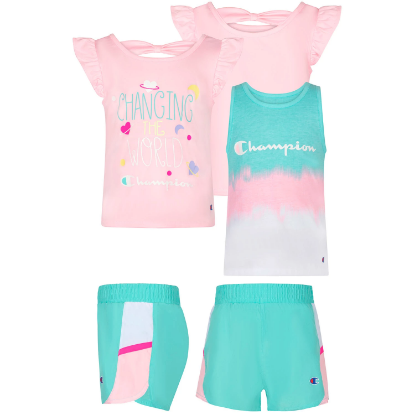 Champion 3-Piece Girls' Shirt and Short Set