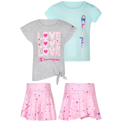 Champion 3-Piece Girls' Shirt and Short Set