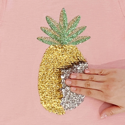 Member's Mark Girl's 2pk Flip Sequin Tee