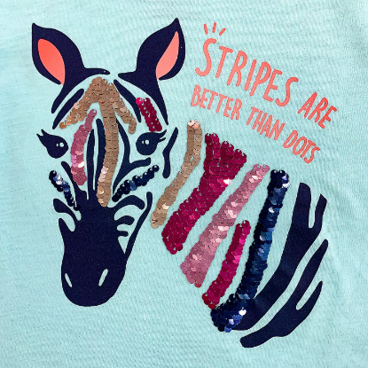 Member's Mark Girl's 2pk Flip Sequin Tee