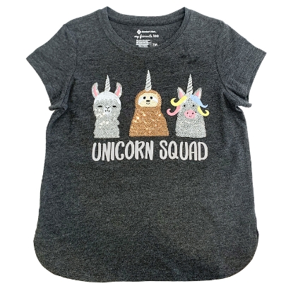 Member's Mark Girl's 2pk Flip Sequin Tee