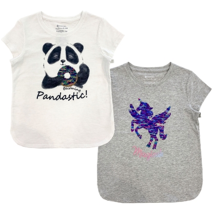 Member's Mark Girl's 2pk Flip Sequin Tee