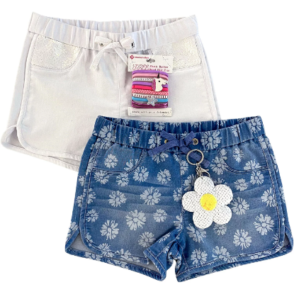 Member's Mark Girls 2pk Knit Denim Shorts