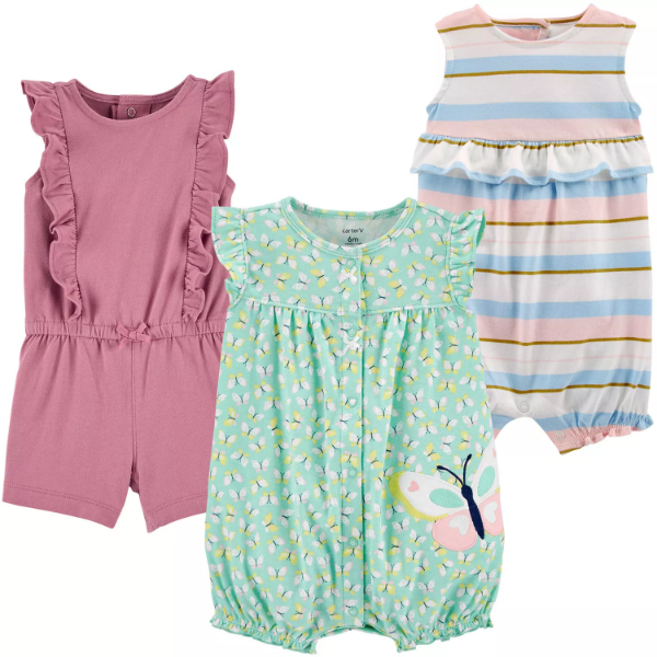Carter's Girl's 3pk Sunsuits & Rompers