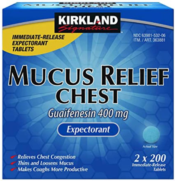 Picture of Kirkland Signature Mucus Relief Chest Expectorant Guaifenesin 400 mg