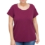 Plus Size Short Sleeve Insert French Terry Top